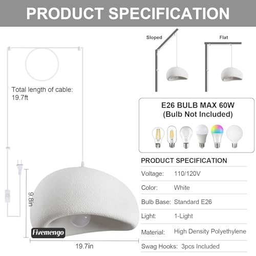 20in Plug in Chandelier