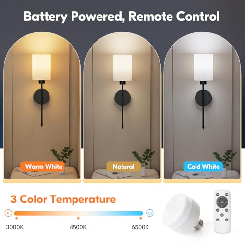 20.67 inch Battery Operated Wall Sconce Set of 2 (2 Count)