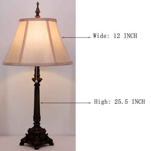 Farmhouse Table Lamp Antique Fabric lamp