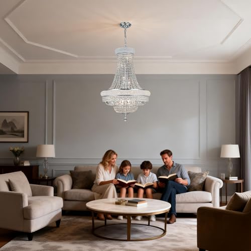 Chrome Crystal Chandeliers for Dining Room