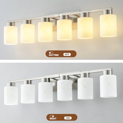 6 Light Bathroom Light Fixtures (6 Count)