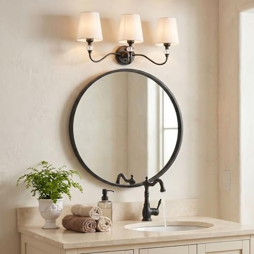 3 Light Bathroom Vanity Light Fixtures Over Mirror