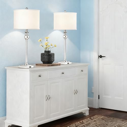 28" Modern Table Lamps Set of 2 for Living Room (2 Count)