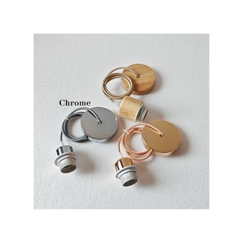Lamp Holder DIY Vintage E26 E27 Hanging Lamp Holders with Cable Ceiling Lamp Holders Sockets Nordic Half Teeth Lampshade Base for Pendant lamp