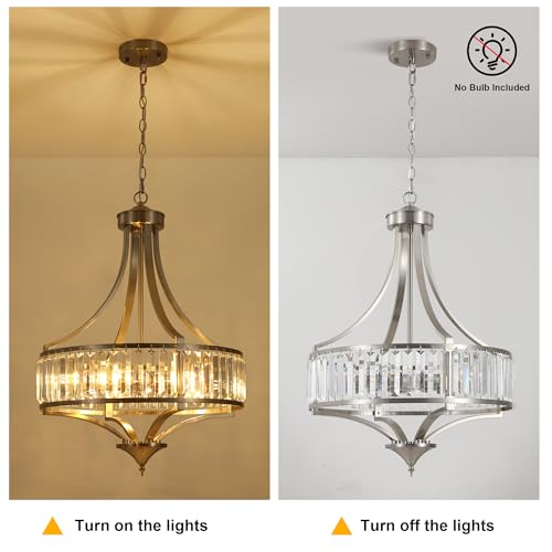 20" Brushed Nickel Chandeliers for Dining Room (5 Count)