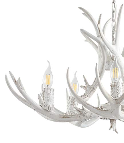 Eldora 5 Light Resin Antler Chandelier 30"