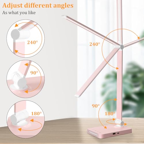 LED Desk Lamp with USB Ports