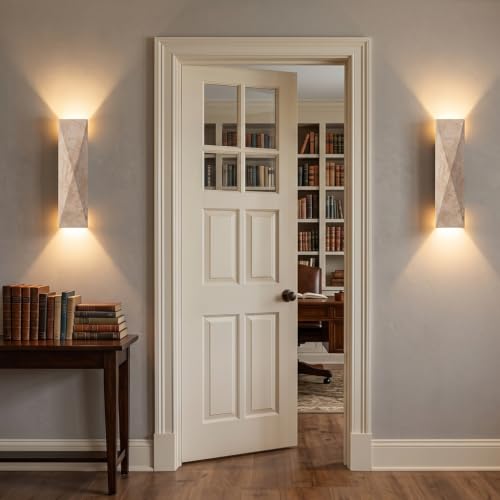 Modern Travertine Wall Sconce