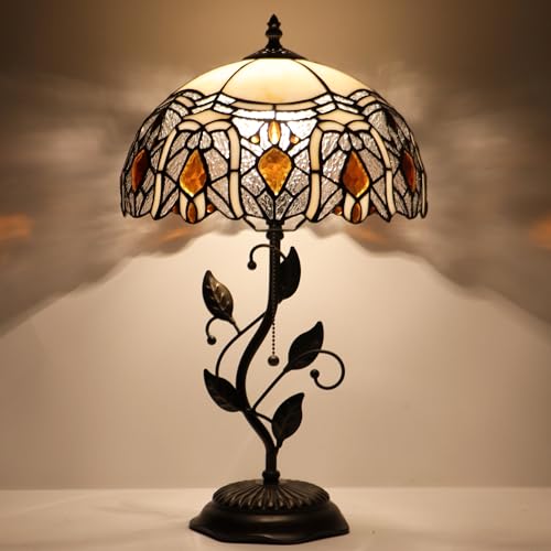 Tiffany Lamp Stained Glass Table Bedside Reading Light W12H19 inch