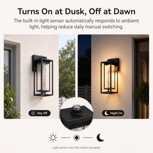 17.7 Inch Dusk to Dawn Outdoor Wall Light