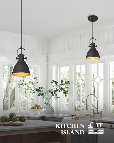 Black Industrial Pendant Lights Kitchen Island