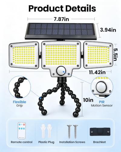 Solar Flood Lights with Motion Sensor