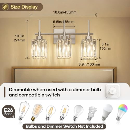 Modern Crystal Bathroom Vanity Light 3
