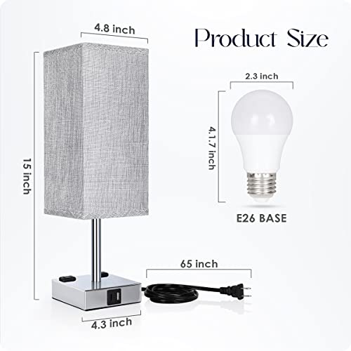 Bedside Lamp with USB Ports