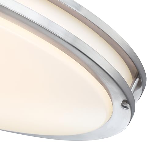 33 Inch Oval Brushed Nickel Ceiling Light Fixture