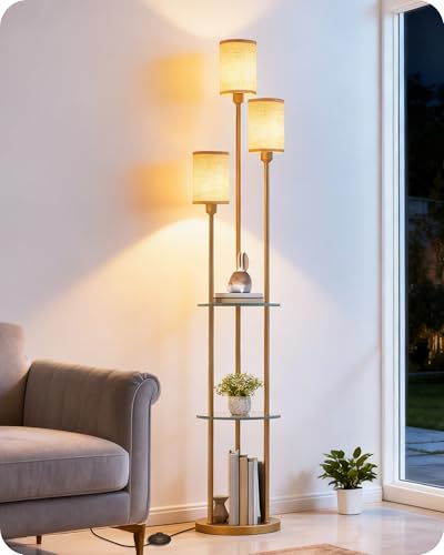Floor Lamp with Shelves