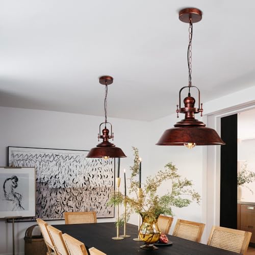 14" Farmhouse Copper Pendant Light for Kitchen Island