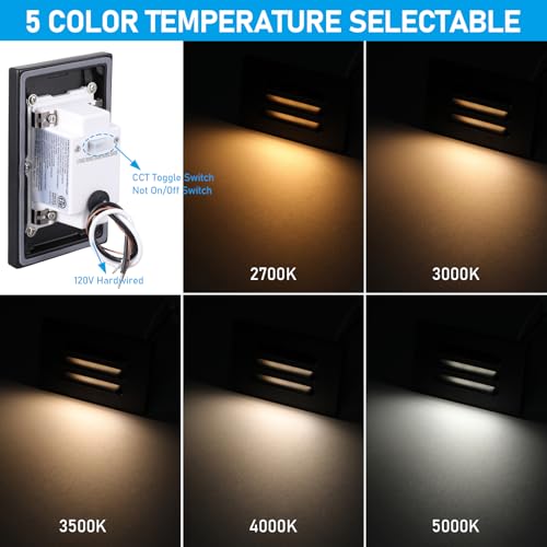 6 Pack 5CCT 120V LED Step Lights (6 Count)