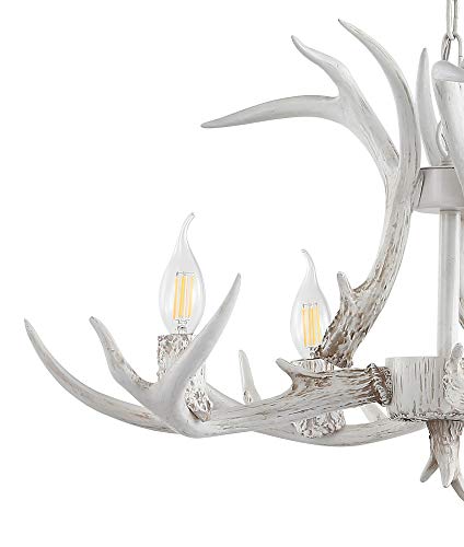 Eldora 4 Light Resin Antler Chandelier 26"