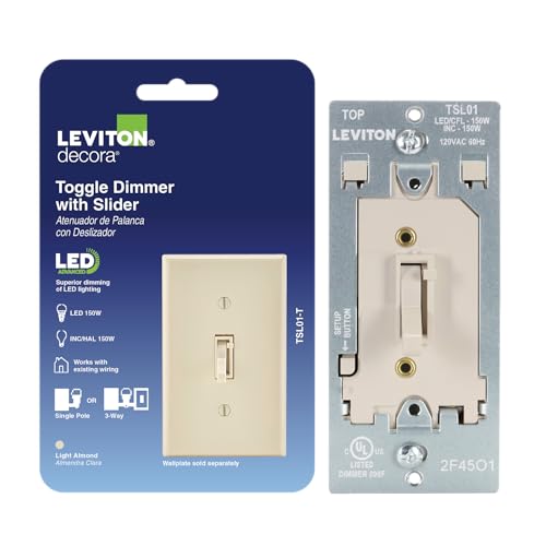 Toggle Slide LED Advanced Dimmer Switch for 150W Dimmable LED