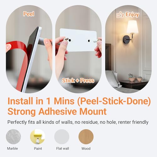 Peel and Stick Wall Sconces (2 Count)