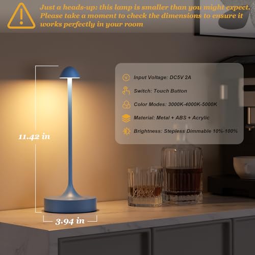 Rechargeable Cordless Table Lamp (2 Count)