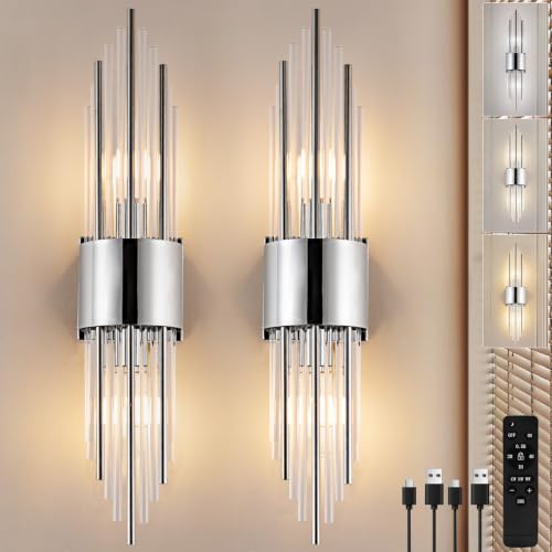 Battery Operated Wall Sconce Set of 2 (2 Count)