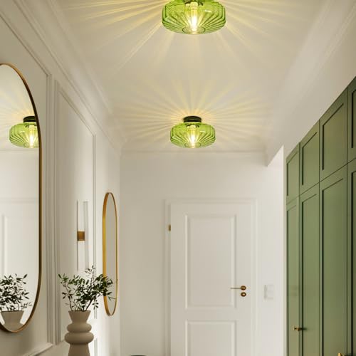 Glass Semi Flush Ceiling Lights