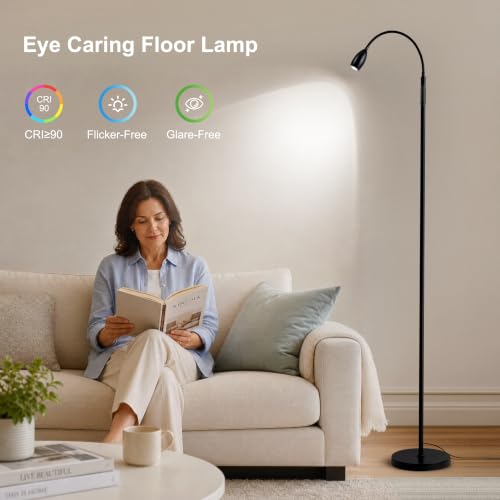 72" Reading Floor Lamp (Black)