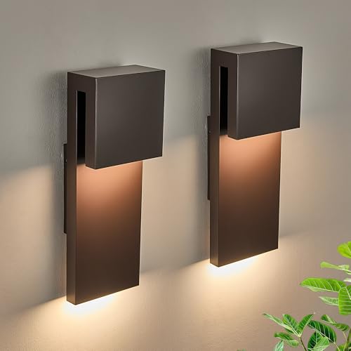 Outdoor Wall Lights Modern Exterior Lighting Fixtures (2 Count)
