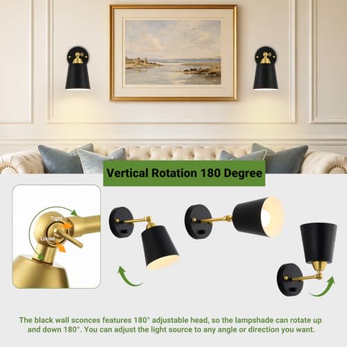 Dimmable Wall Sconces Set of 2
