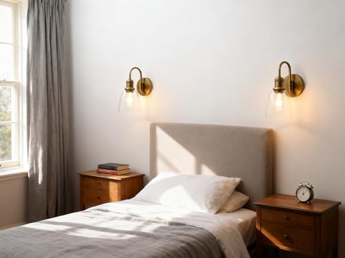 1 Light Brass Modern Vintage Indoor Wall Sconce