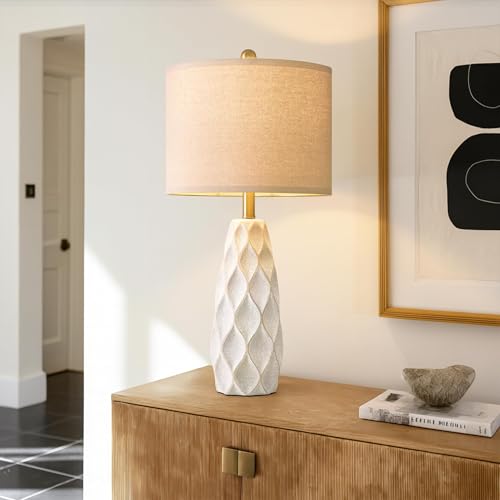 27.5" Ceramic Table Lamps for Living Room Bedroom Lamps Set of 2 Modern (2 Count)