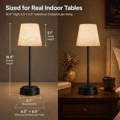 Cordless Table Lamps 2 Pack (2 Count)