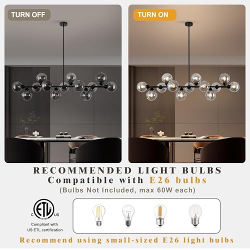 Linear Chandelier Dining Room 59 Inch Sputnik Island Pendant Light