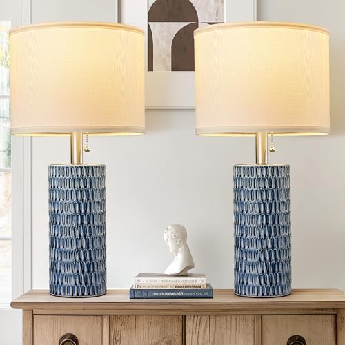Modern Ceramic Table Lamps Set of 2 (2 Count)