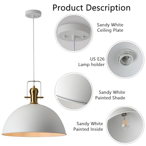 18 Inch White Farmhouse Pendant Lights