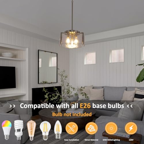 Nickel Chandeliers for Dining Room Light Fixture