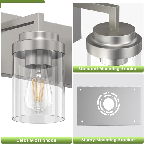 Bathroom Lighting Fixtures (3 Count)