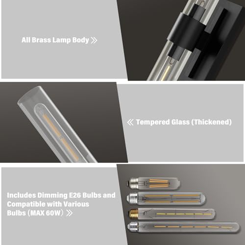 Black 22.8" Sconces Wall Lighting