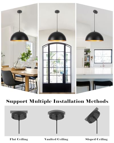 Black Pendant Lights Kitchen Island (2 Count)