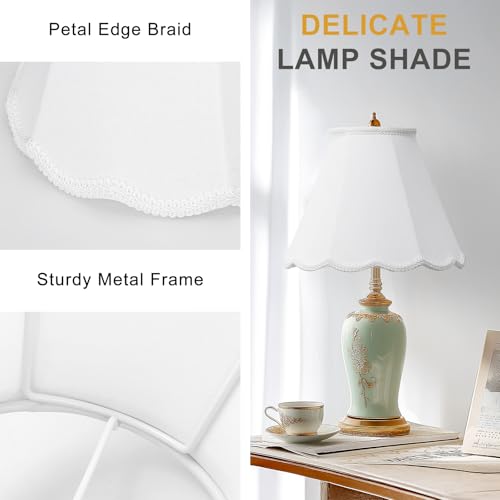 Scalloped Lamp Shades Set of 2 (2 Count)