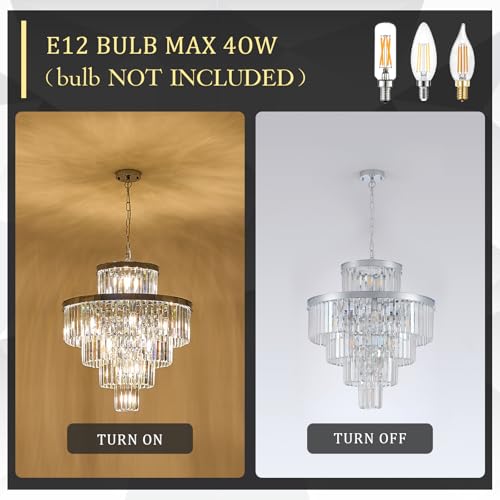 24" Modern Crystal Chandeliers