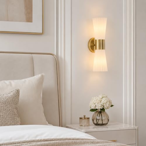 Gold Glass Wall Sconce Light