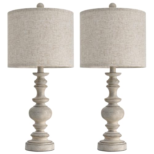 24" Farmhouse Retro Table Lamp Set of 2 (2 Count)
