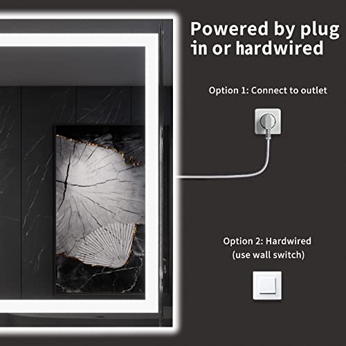 60X40 LED Bathroom Mirror with Lights