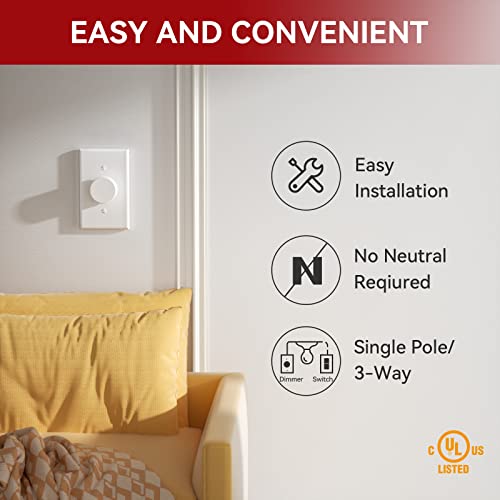 Digital Light Toggle Dimmer Switch for Dimmable LED