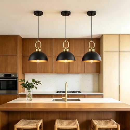 2 Pack Black Pendant Lights Kitchen Island (2 Count)