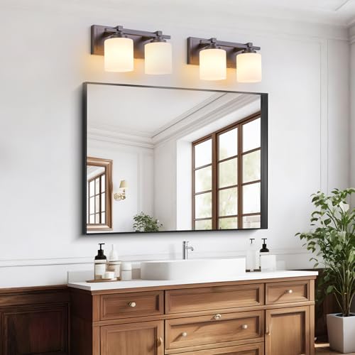 Modern Bathroom Light Fixtures Over Mirror