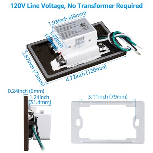 6 Pack 5CCT 120V LED Step Lights (6 Count)